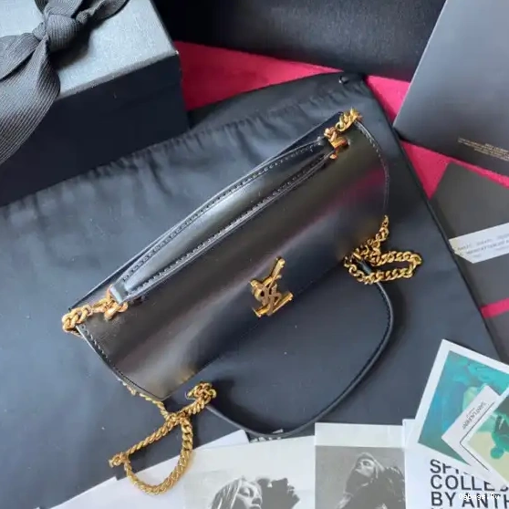 SUNSET YSL LEATHER SHINY CROCODILE-EMBOSSED IN 0611